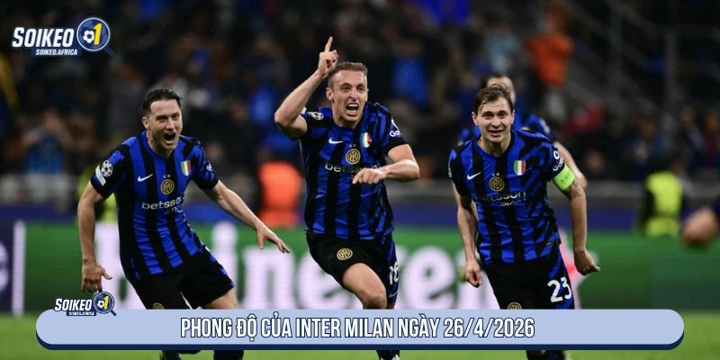 Soi Kèo Torino vs Inter Milan 23:00 Ngày 26/4/2026 Phong độ Inter Milan trước trận Torino ngày 26/4/2026