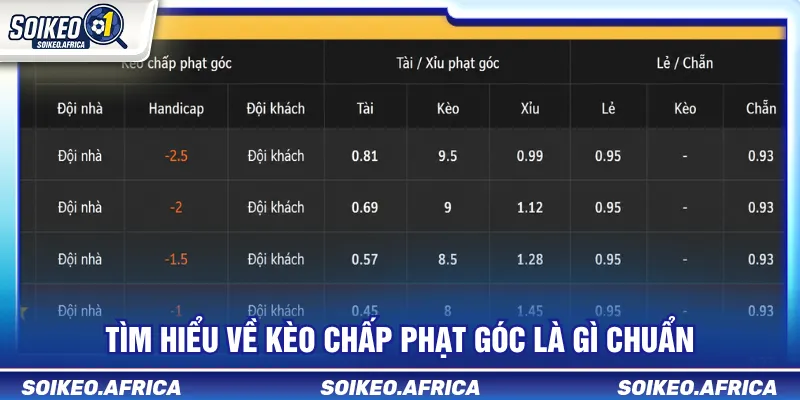 Kèo Chấp Phạt Góc Là Gì? Cách Đọc Handicap Góc Kèo chấp phạt góc là gì và cách đọc handicap corner